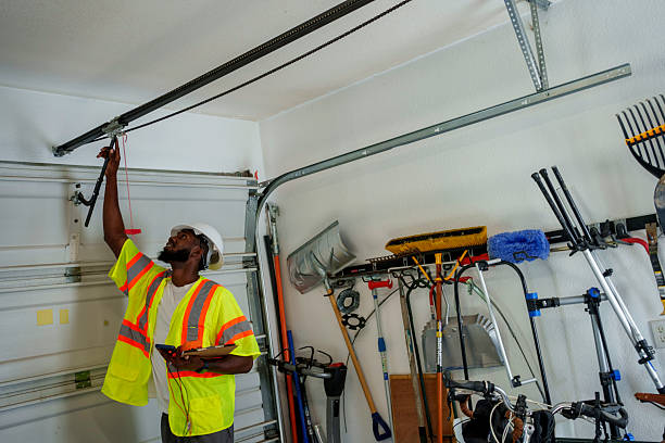 Professional Garage Door Panel Replacement technician working in Russell County County, AL